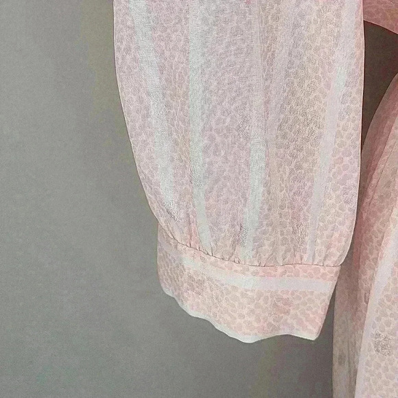 Vintage Satin Polyester Light Pink Stripe Dress Size Small‎ - Picture 3 of 8